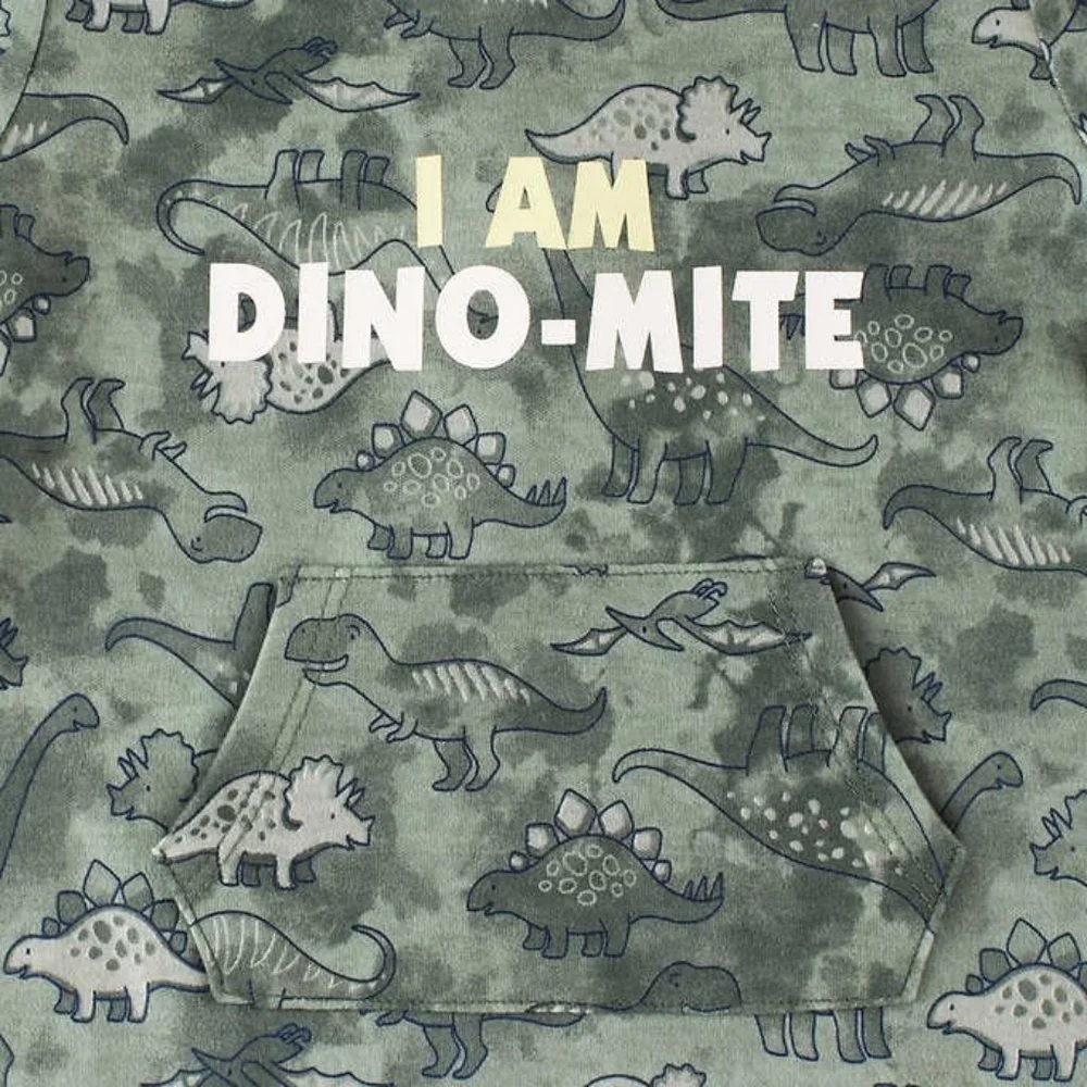 NWT Set of 2 Dinosaur-themed 100% Cotton Infant Rompers 18M